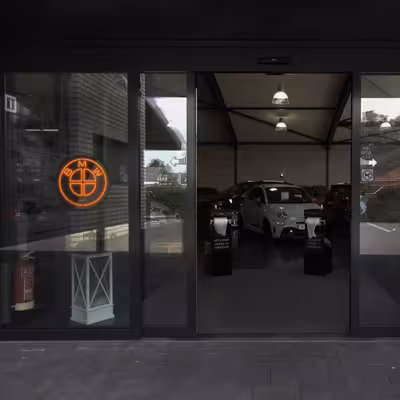 چراغ دیواری نئون دیزاین طرح Bmw-BL_ORG