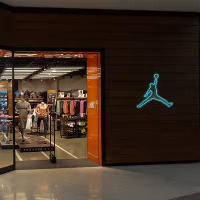 چراغ دیواری نئون دیزاین طرح Jordan_TBL