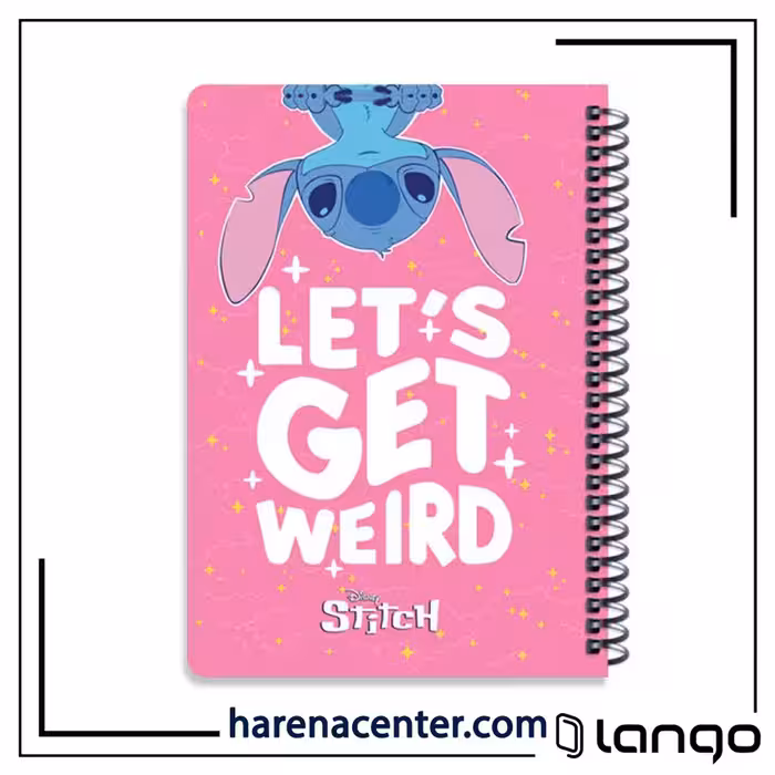 دفتر مدرسه طرح استیچ lets get weird برند لانگو