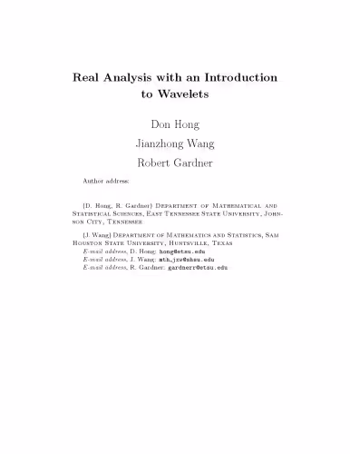 خرید و دانلود نسخه کامل کتاب Real analysis with an introduction to wavelets