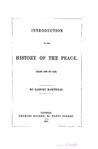 خرید و دانلود نسخه کامل کتاب Introduction to the history of the peace 1800 to 1815
