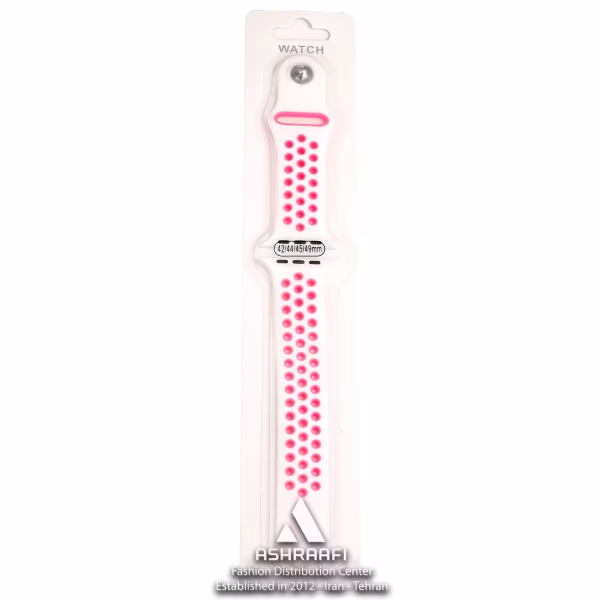 بند سیلیکونی سوراخ دار سفید Smart Watch Strap PW1