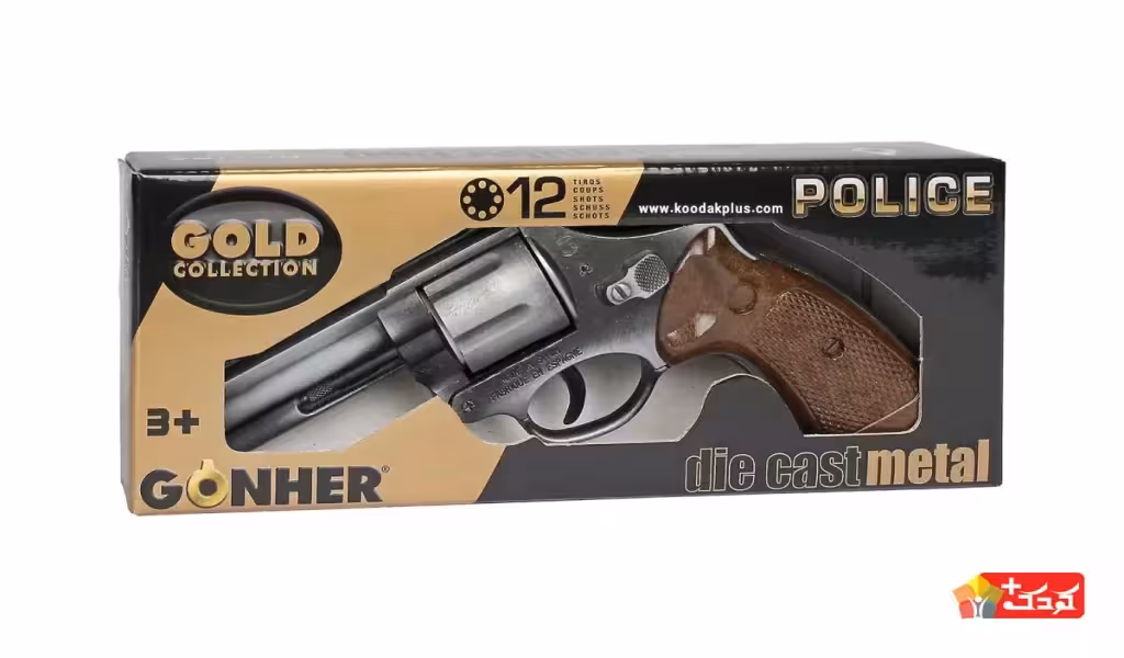 هفت تیر فلزی پلیس سری GOLD مدل GONHER-127-1