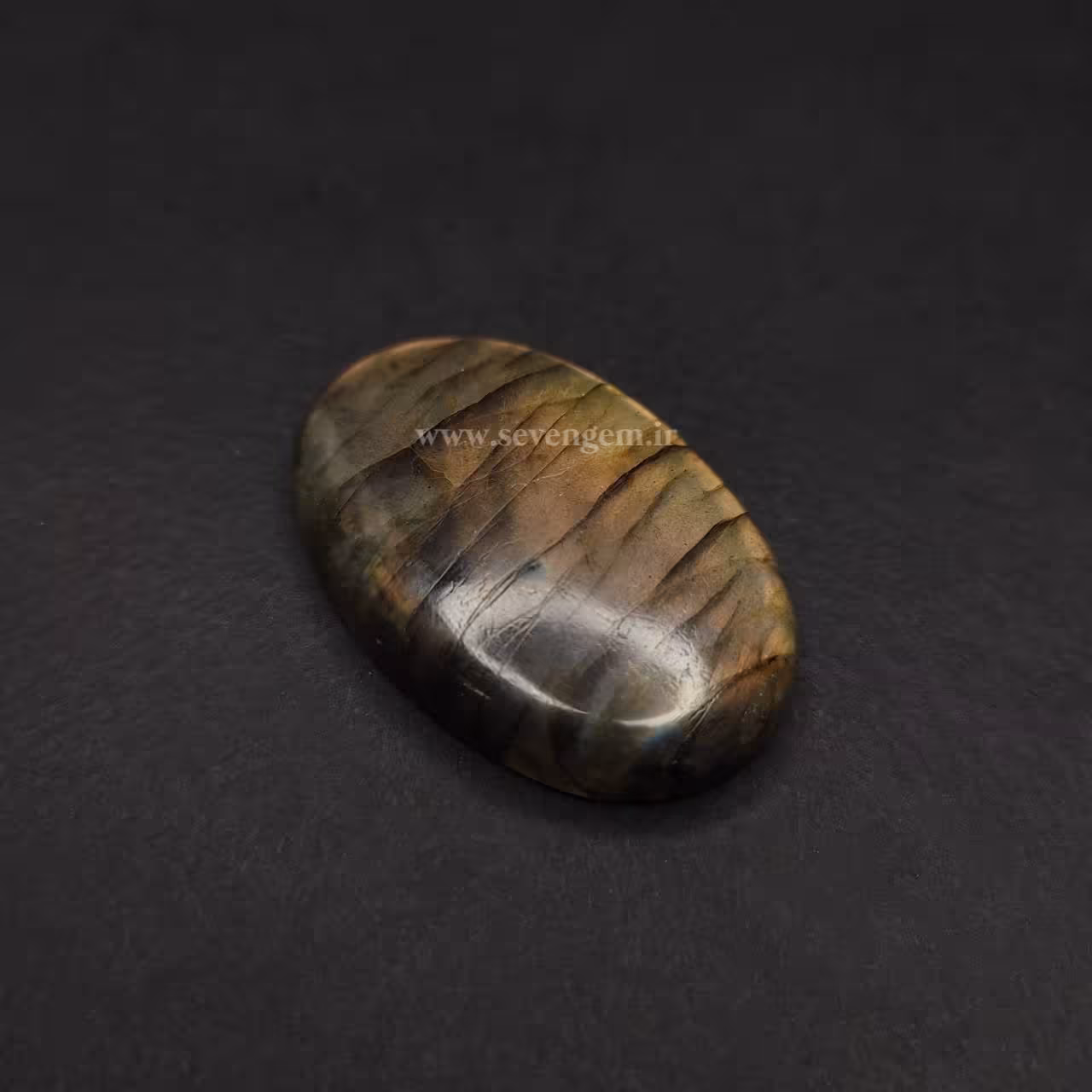 نگین سنگ لابرادوریت ماداگاسکار تراش بیضی (کد304)