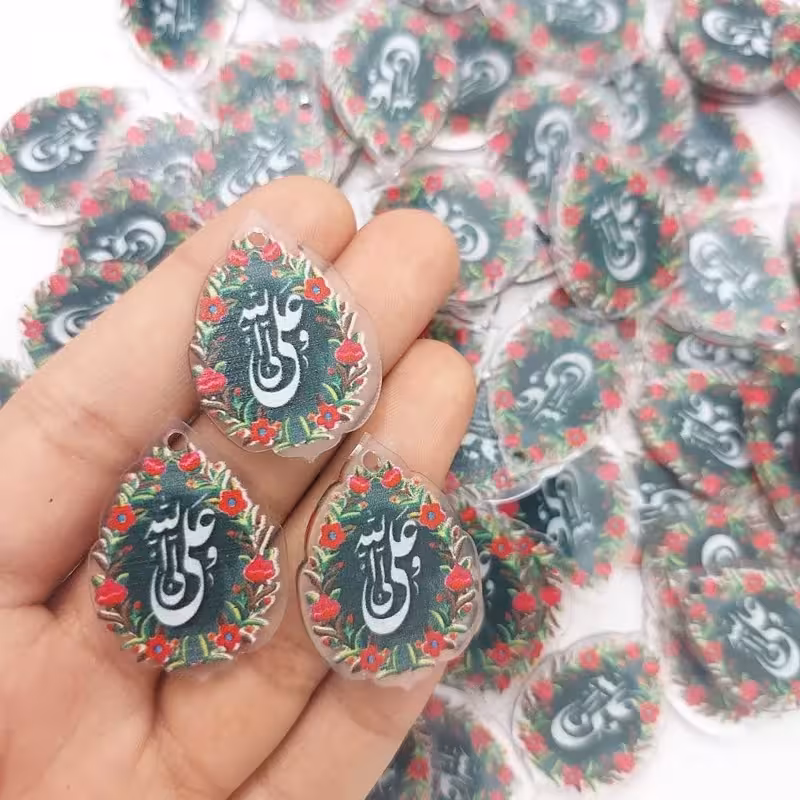 آویز پلکسی طرح اشک علی ولی الله(10عددی)