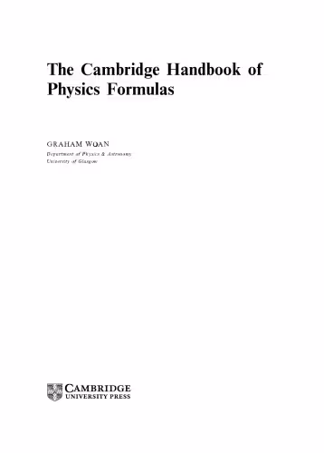 خرید و دانلود نسخه کامل کتاب The Cambridge handbook of physics formulas
