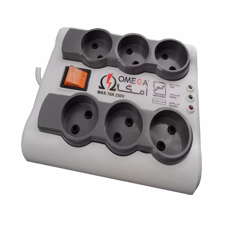 محافظ ولتاژ برق کامپیوتر 3 متری امگا مدل P6000