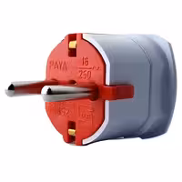 دوشاخه برق ارت دار پایا الکتریک طرح پشت چرمی