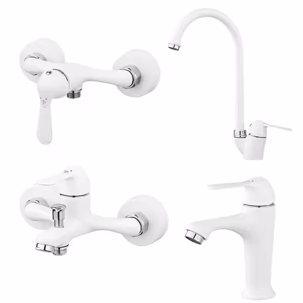 ست شیرآلات کاویان مدل میشکا سفید