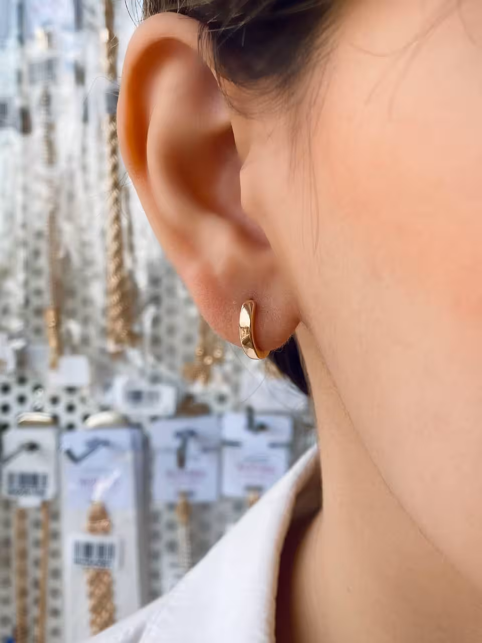 گوشواره حلقه ای ساده، برند ژوپینگ کد 04