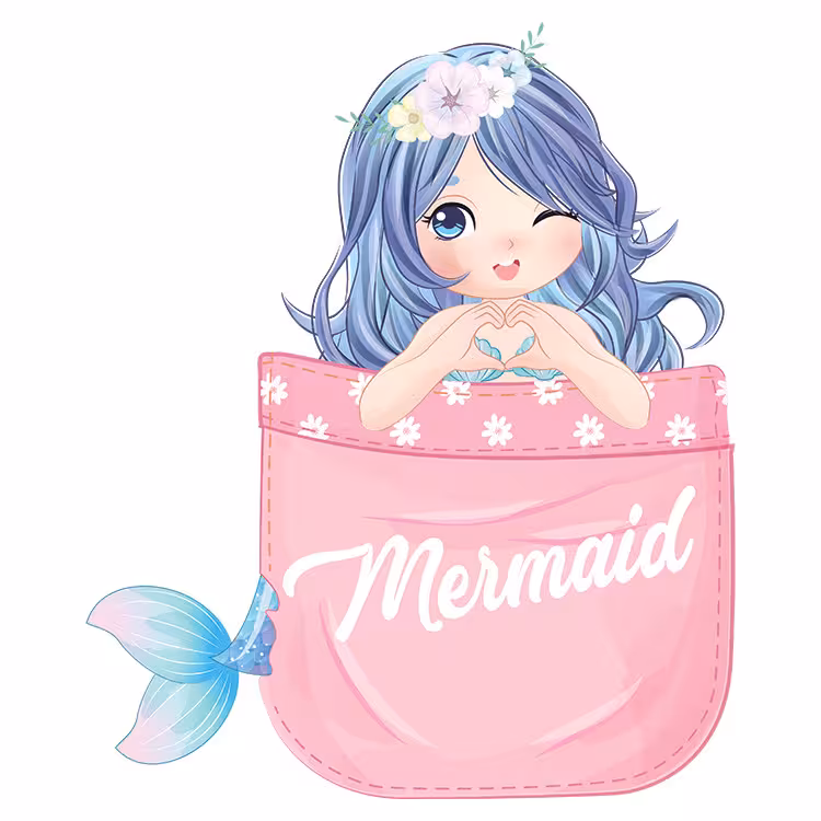 استیکر پارچه و لباس مدل دی تی اف طرح جیبی کد H10.414 مجموعه 5 عددی