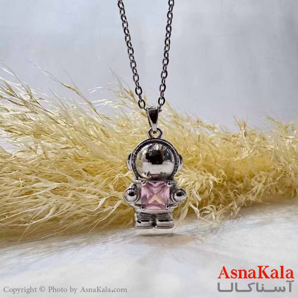 گردنبند نقره ای دخترانه استیل کد GNB162149W