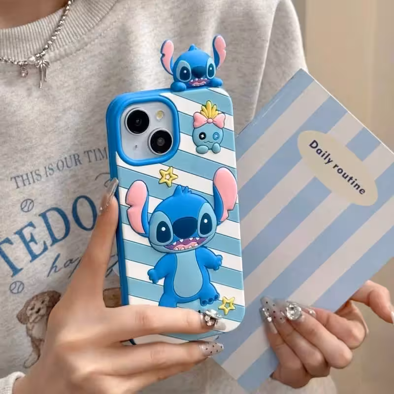 stitch smile قاب آیفون سیلیکونی اورجینال