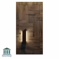 درب ورودی لابی چوبی ساده طرج پازل کد 1099