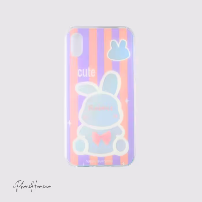 قاب فانتزی Cute Rabbit هولوگرامی مناسب iPhone X (6867)