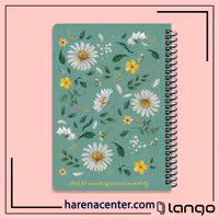 دفتر مدرسه طرح گل سبز برند لانگو