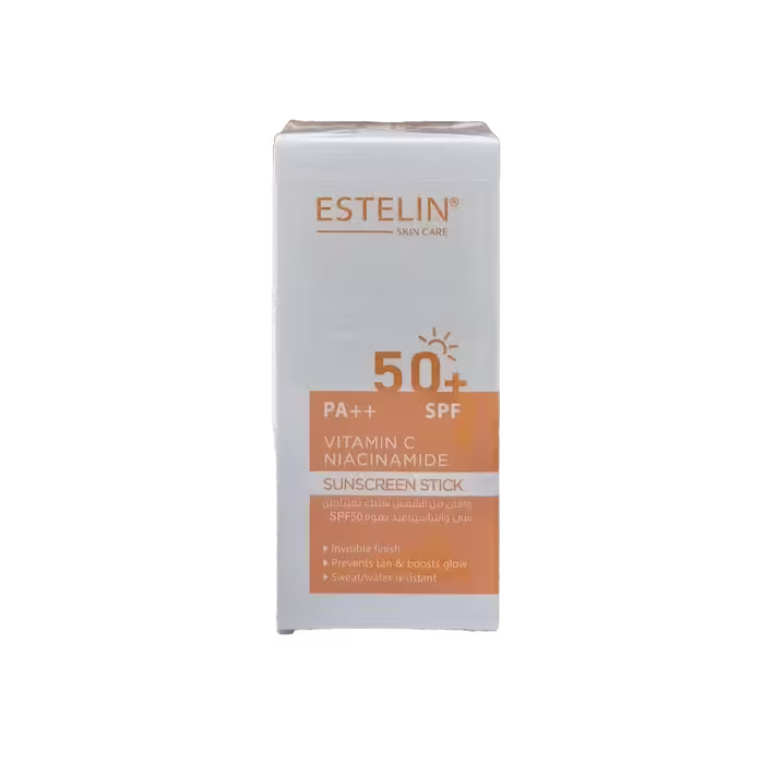 ضدآفتاب استیکی استلین SPF 50 مدل ویتامین C و نیاسینامید (نارنجی) | ESTELIN Vitamin C & Niacinamide Sun Stick 20g