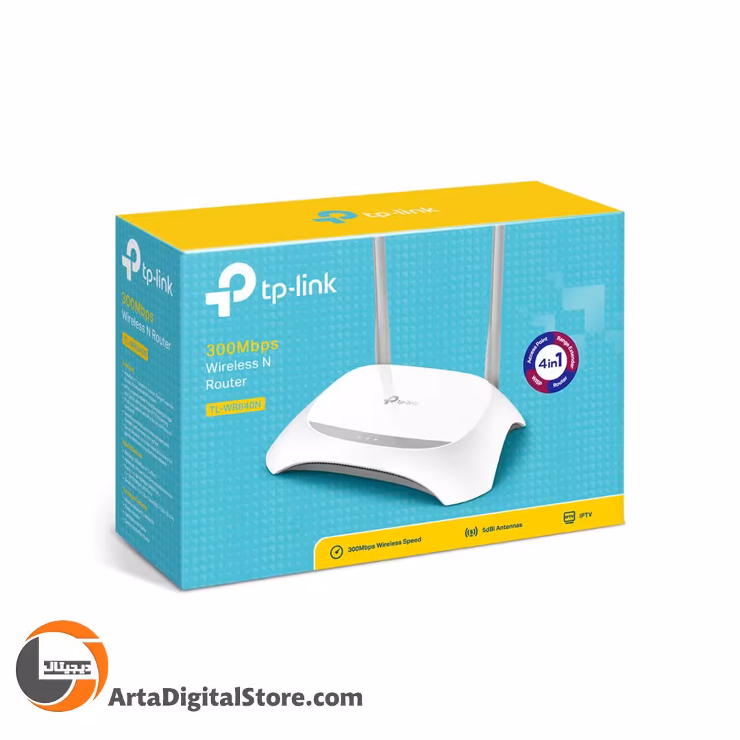 روتر 2 آنتن TP-Link TL-WR840N 300Mbps White