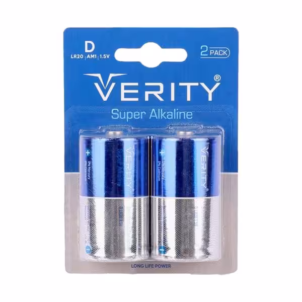 باتری بزرگ سایز D وریتی مدل Super Alkaline بسته 2 عددی
