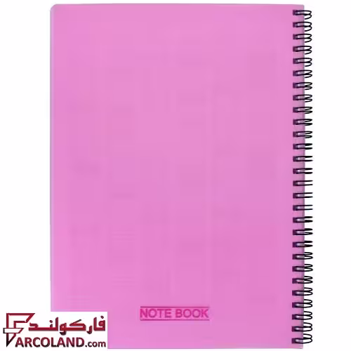 دفتر فارسی 100 برگ سیمی پاپکو جلد طلقی شفاف مدل Papco NB-604