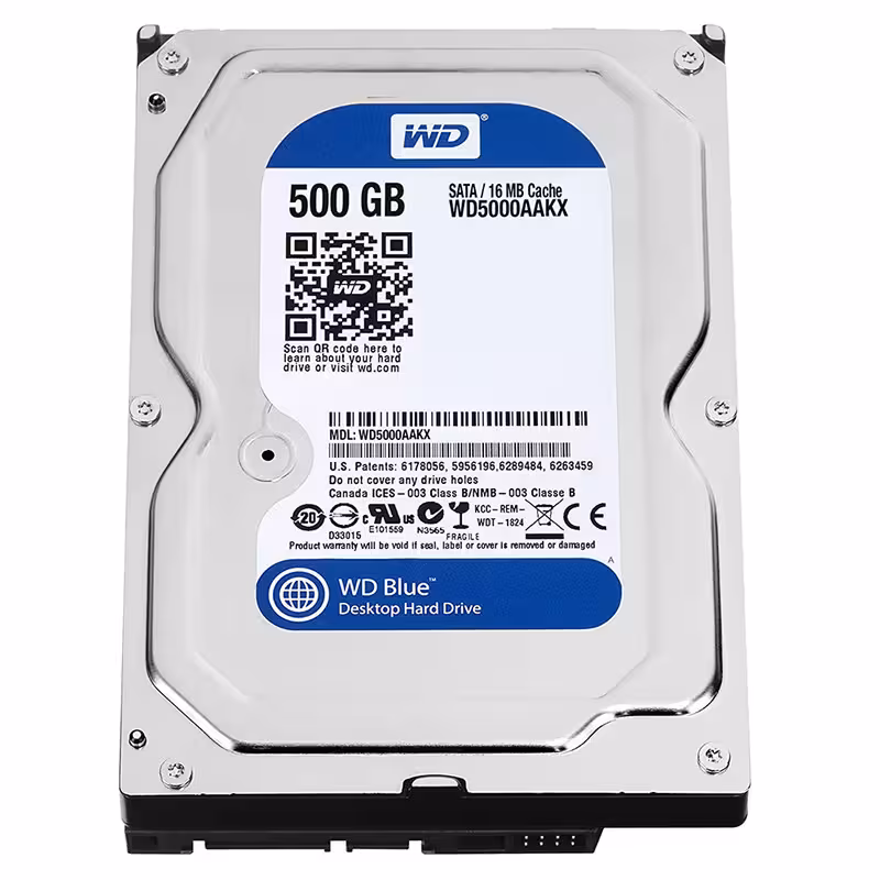 هارد دیسک اینترنال وسترن دیجیتال مدل WD BLUE WD5000AAKX ظرفیت 500 گیگابایت | کالا مکس