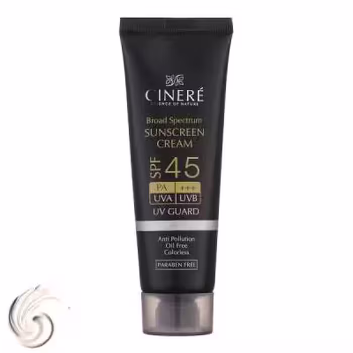 کرم ضد آفتاب آقایان SPF45 سینره، حجم 50 میلی‌لیتر