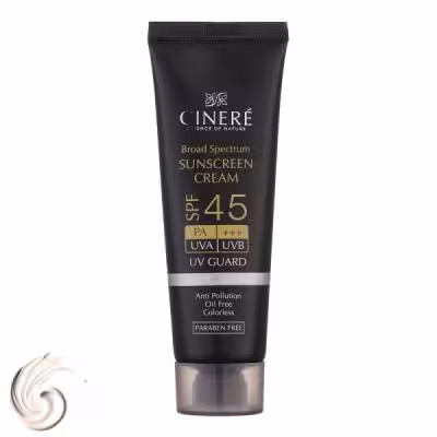 کرم ضد آفتاب آقایان SPF45 سینره، حجم 50 میلی‌لیتر