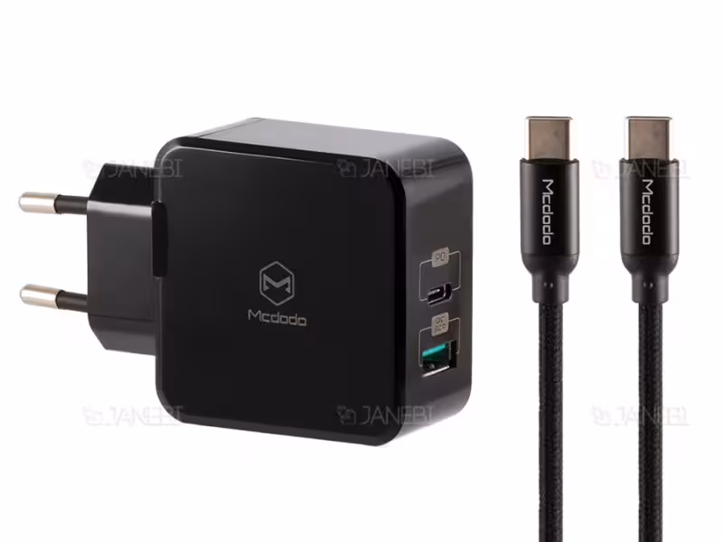 شارژر دیواری سریع و کابل شارژ تایپ سی مک دودو Mcdodo Dual Quick Charge 30W CH-692