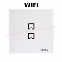 کلید لمسی دو پل ویرا سفید مدل هوشمند T4 WIFI