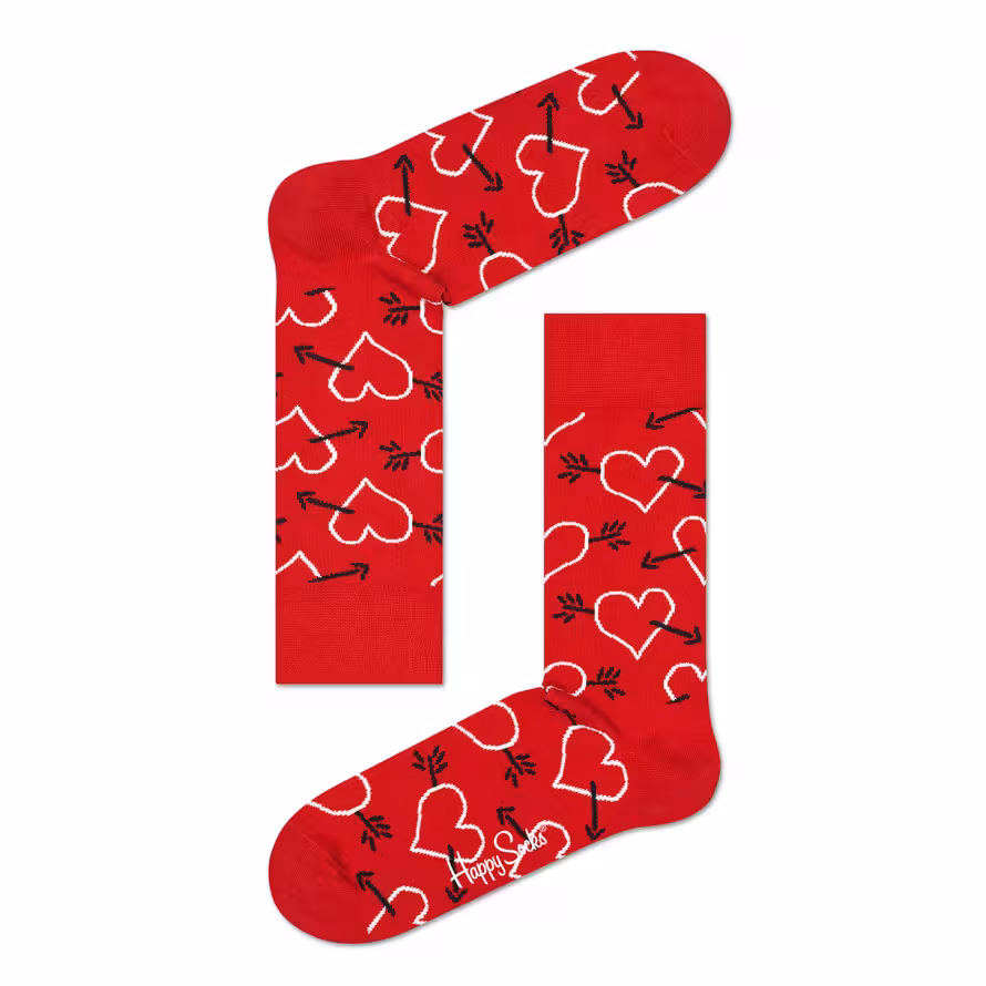 جوراب ساقدار هپی مپی طرح قلب و تیر