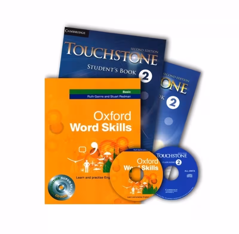 پک کتاب های تاچ استون دو و ورد اسکیلز بیسیک Touchstone 2 Oxford Word Skills Basic