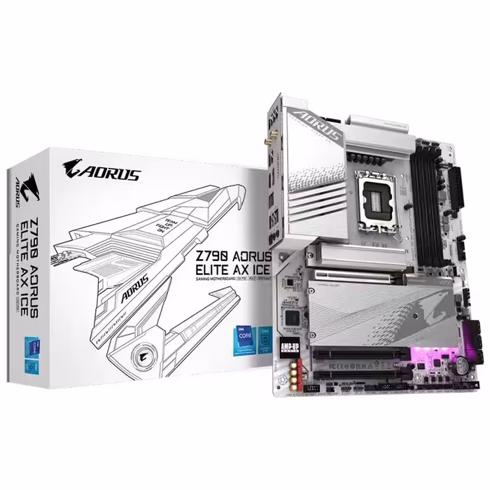 مادربرد گیگابایت مدل Z790 AORUS ELITE AX ICE با سوکت پردازنده LGA 1700