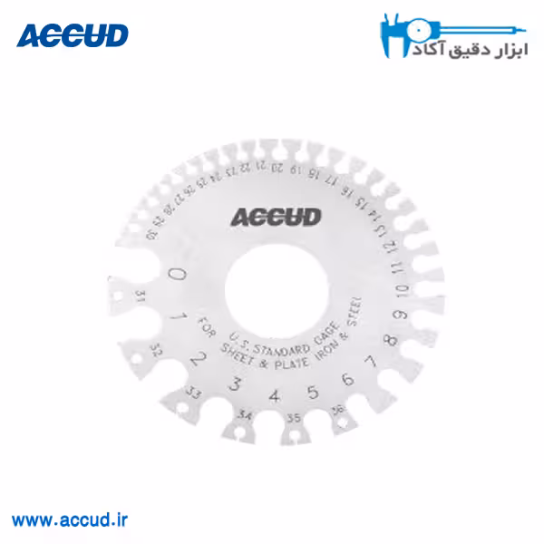 گیج ضخامت ورق 36-0 میلی متر Accud (آکاد) مدل 741-036-12