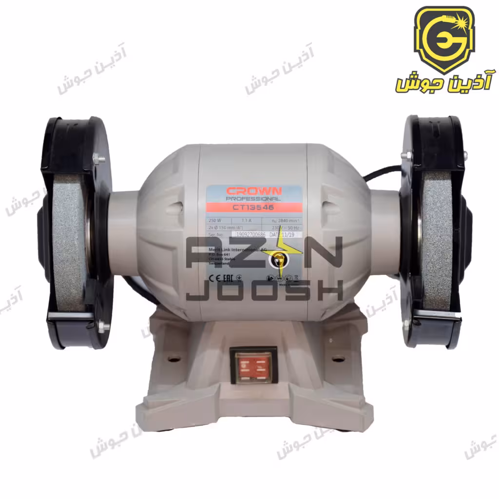 سنگ رومیزی 150 م.م 250 وات کرون Crown مدل CT13546