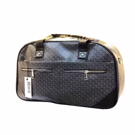 ساک مسافرتی چرم طرح دار طوسی