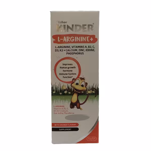 شربت ال آرژنین فیشر کیندر 200 میلی لیتری