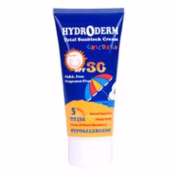 کرم ضد آفتاب کودکان هیدرودرم مدل Children SPF30 حجم 50 میلی لیتر