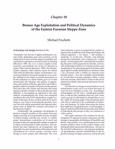 خرید و دانلود نسخه کامل کتاب Bronze Age Exploitation and Political Dynamics of the Eastern Eurasian Steppe Zone