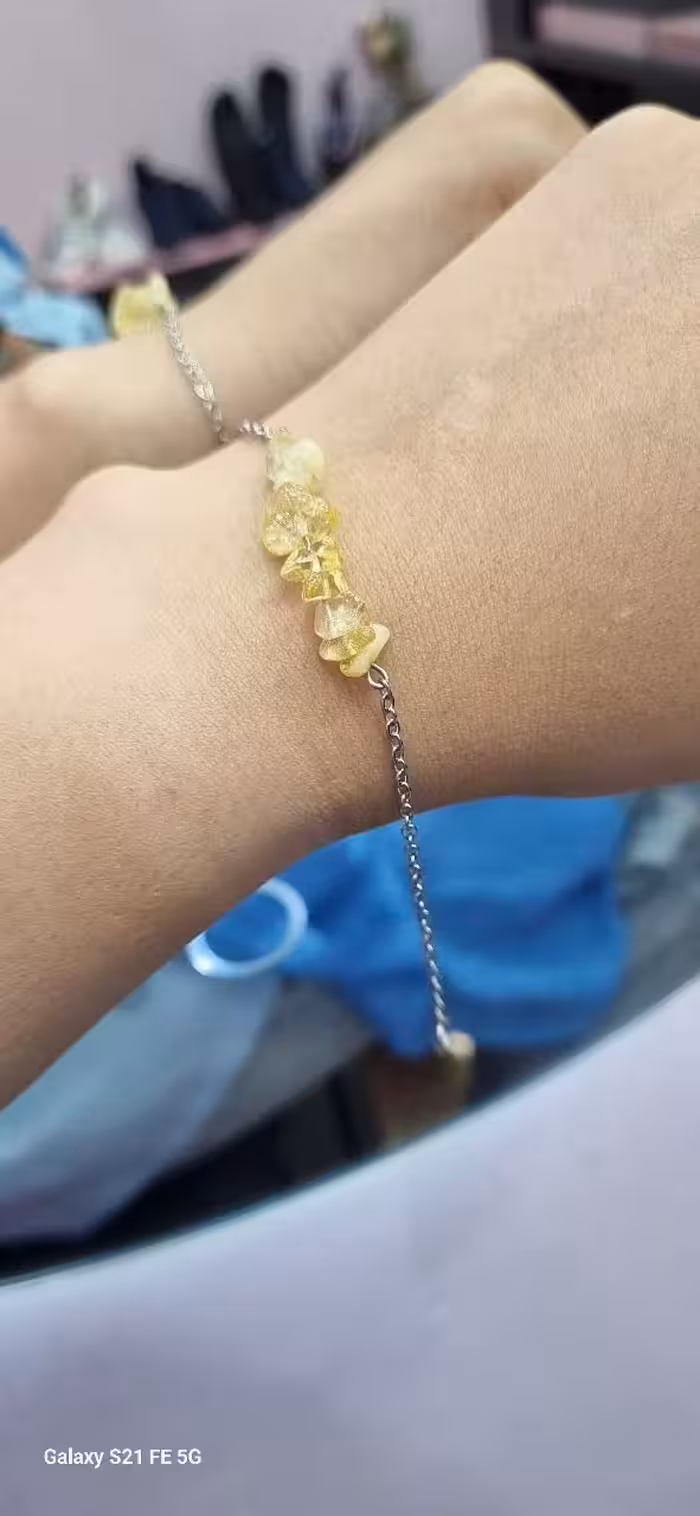 دستبند سنگ طبیعی سیترین