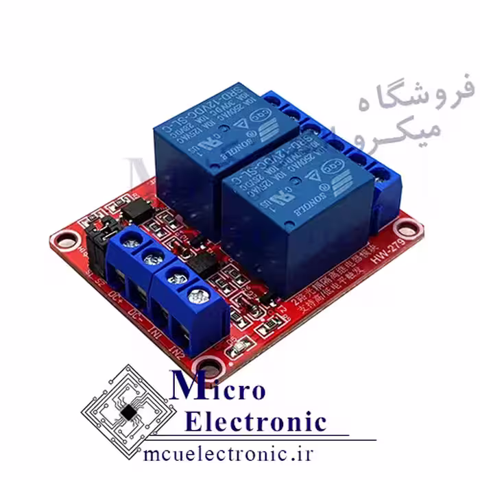 ماژول رله دو کانال 12v
