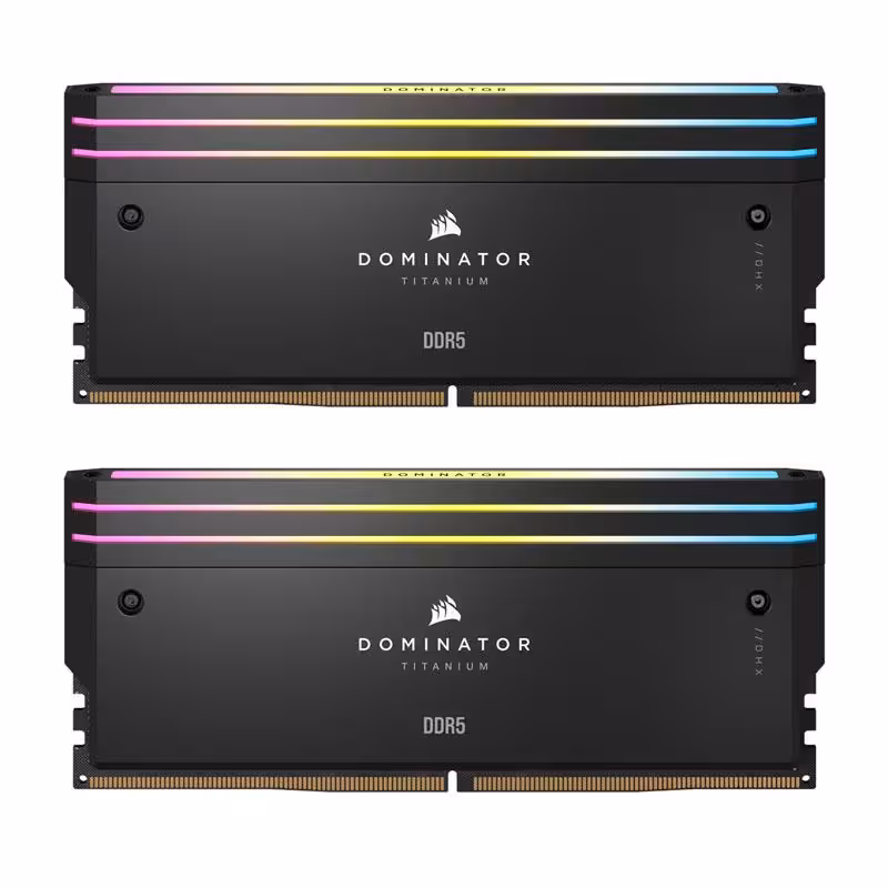 رم دسکتاپ DDR5 دو کاناله 7000 مگاهرتز کورسیر مدل DOMINATOR TITANIUM RGB ظرفیت 32 گیگابایت CL34