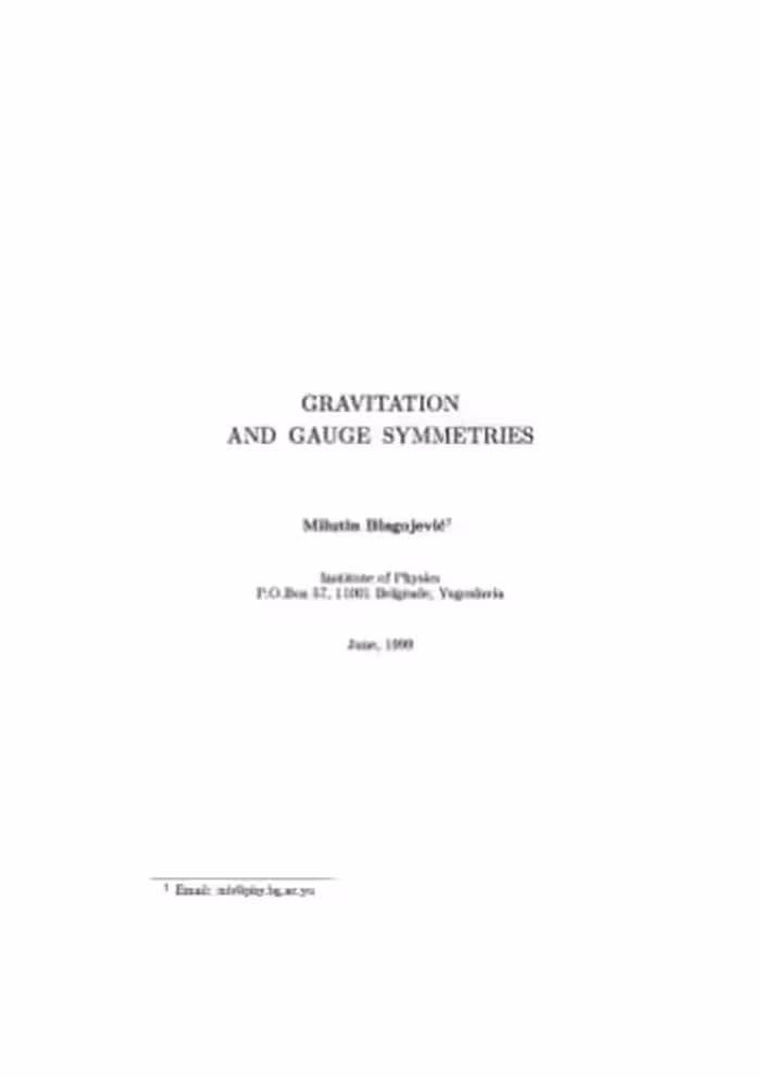 خرید و دانلود نسخه کامل کتاب Gravitation and Gauge Symmetries