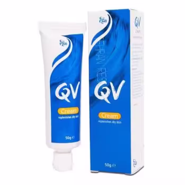 کرم مرطوب کننده قوی پوست های خشک کیو وی QV تیوپی 50 گرم (غیر اصل)