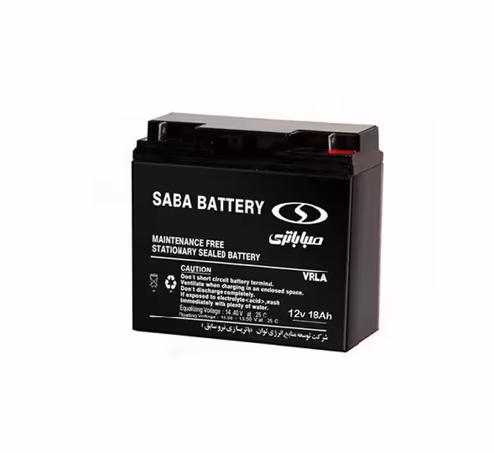 باتری یو پی اس 12 ولت 18 آمپر صبا باتری
