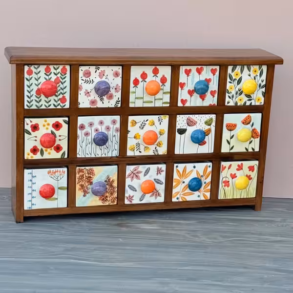 دراور رومیزی با پانزده کشو طرح یک