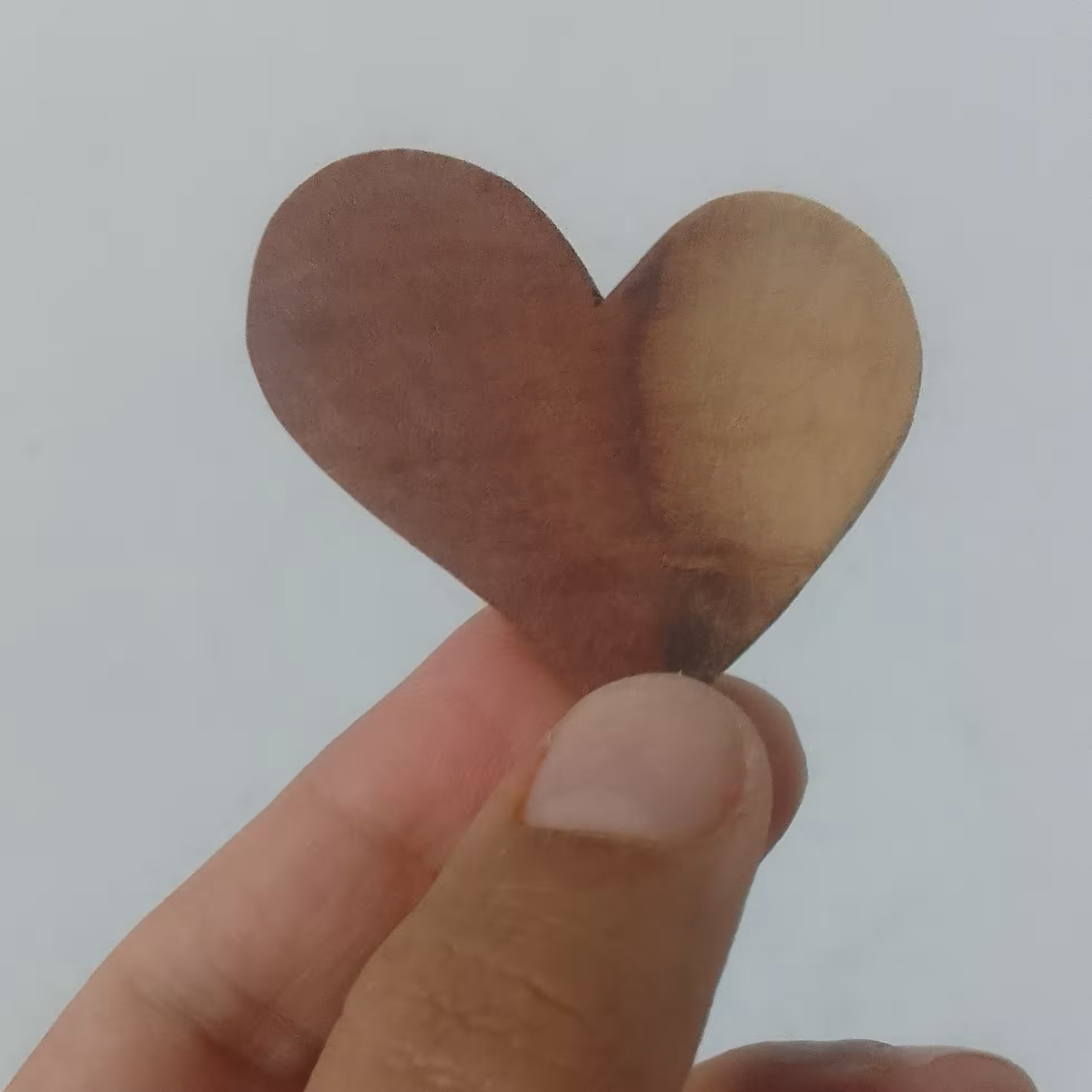 قلب چوبی  دورنگ 