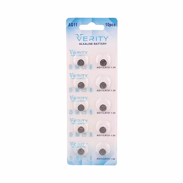 باتری سکه ای آلکالاین AG11 وریتی بسته 10 عددی