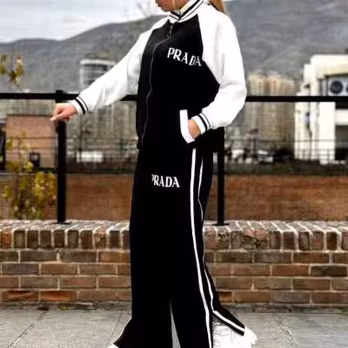 ست سویشرت شلوار کتان‌کش مدل پرادا