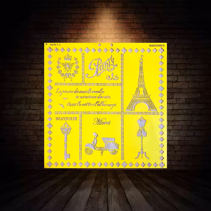 شابلون استنسیل ابعاد 50*50 کد B LIP 4