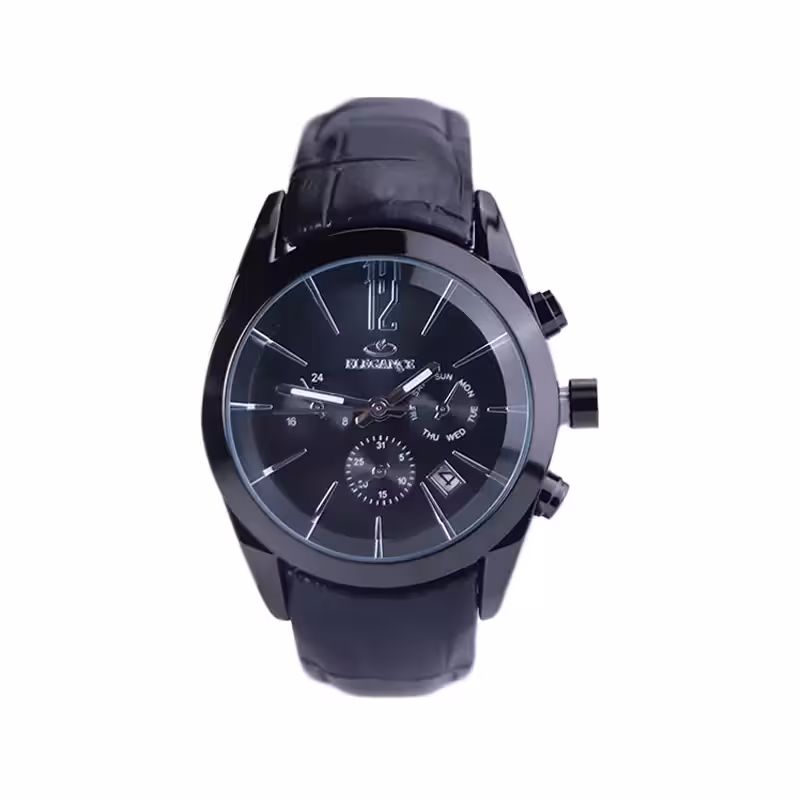 ساعت مچی عقربه ای الگانس زنانه بند چرم مشکی L 1202/4